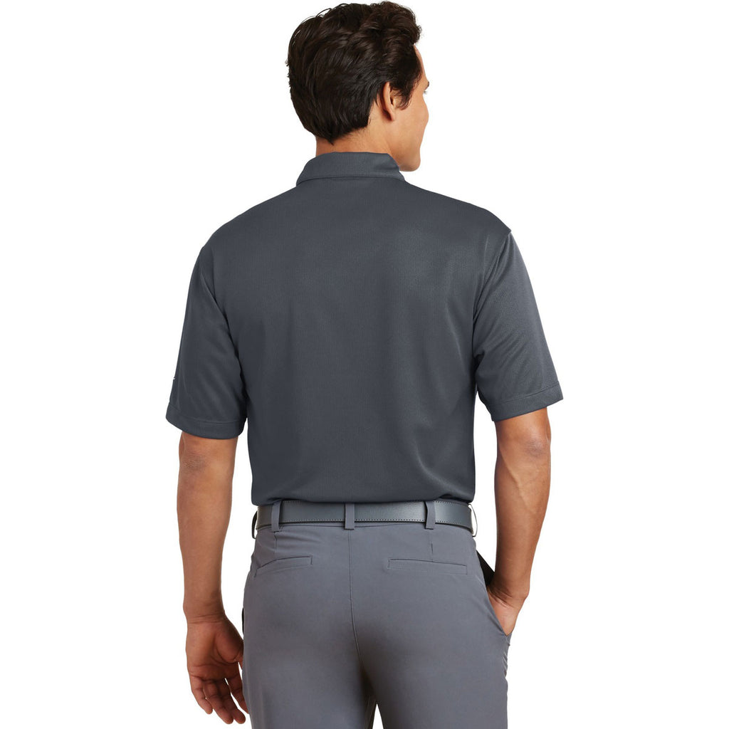 Nike Men's Dark Grey Dri-FIT Pebble Texture Polo