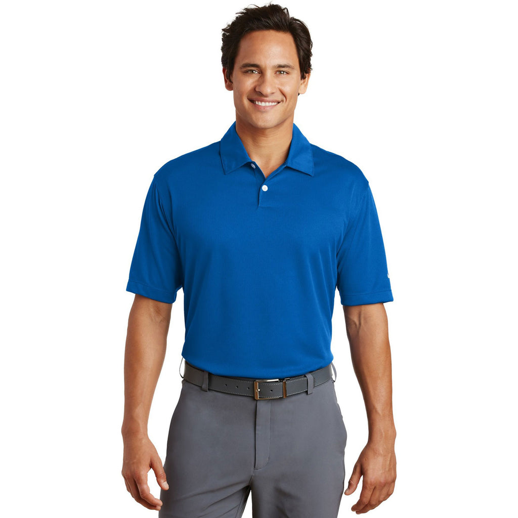 Nike Men's Photo Blue Dri-FIT Pebble Texture Polo