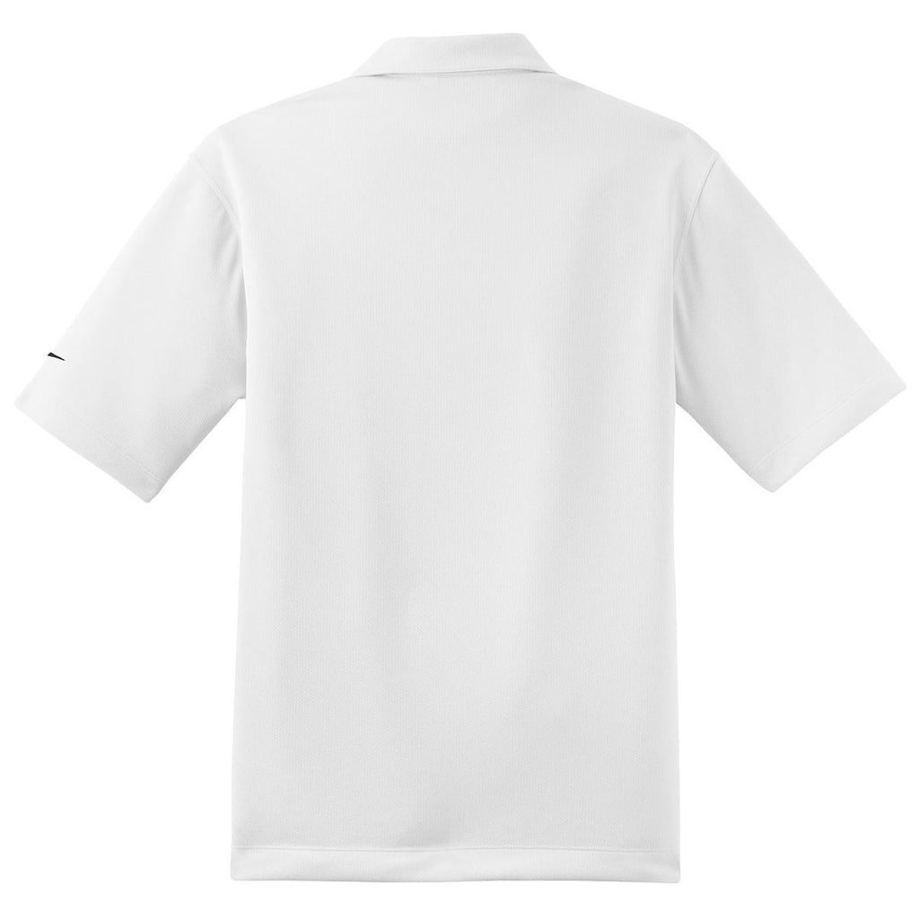 Nike Men's White Dri-FIT Pebble Texture Polo