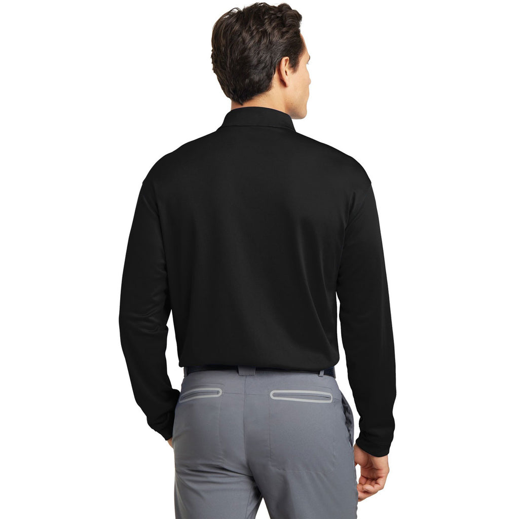 Nike Men's Black Long Sleeve Dri-FIT Stretch Tech Polo