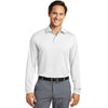 Nike Men's White Long Sleeve Dri-FIT Stretch Tech Polo