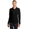 Nike Women's Black Long Sleeve Dri-FIT Stretch Tech Polo