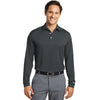 Nike Men's Anthracite Tall Long Sleeve Dri-FIT Stretch Tech Polo