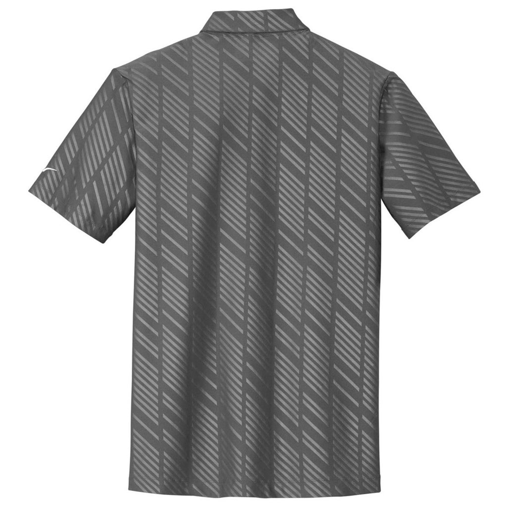 Nike Men's Dark Grey Dri-FIT Embossed Polo