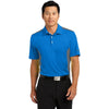 Nike Men's Aero Blue/Dark Grey Dri-FIT Engineered Mesh Polo