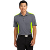 Nike Men's Dark Grey/Volt Dri-FIT Engineered Mesh Polo