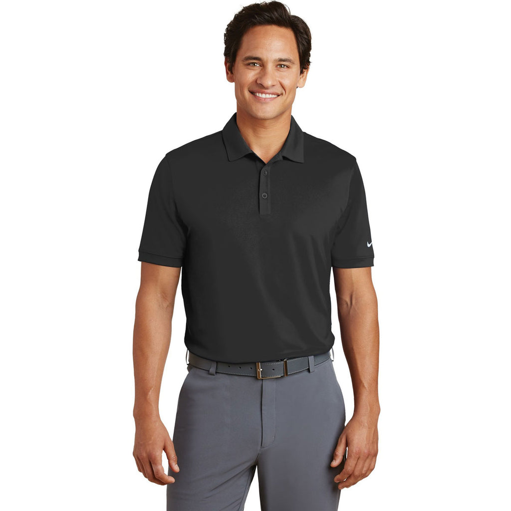 Nike Men's Black Dri-FIT Players Modern Fit Polo