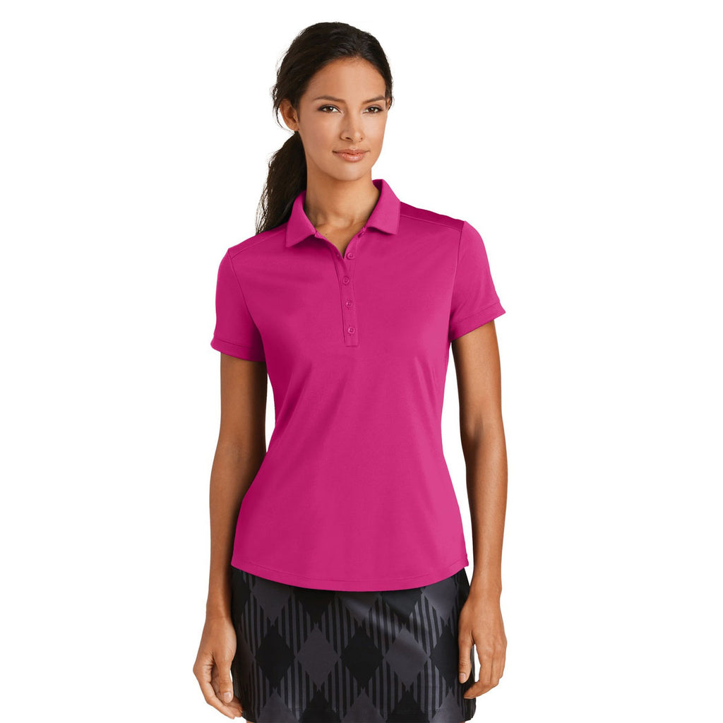 Nike Women's Sport Fuchsia Dri-FIT Players Modern Fit Polo