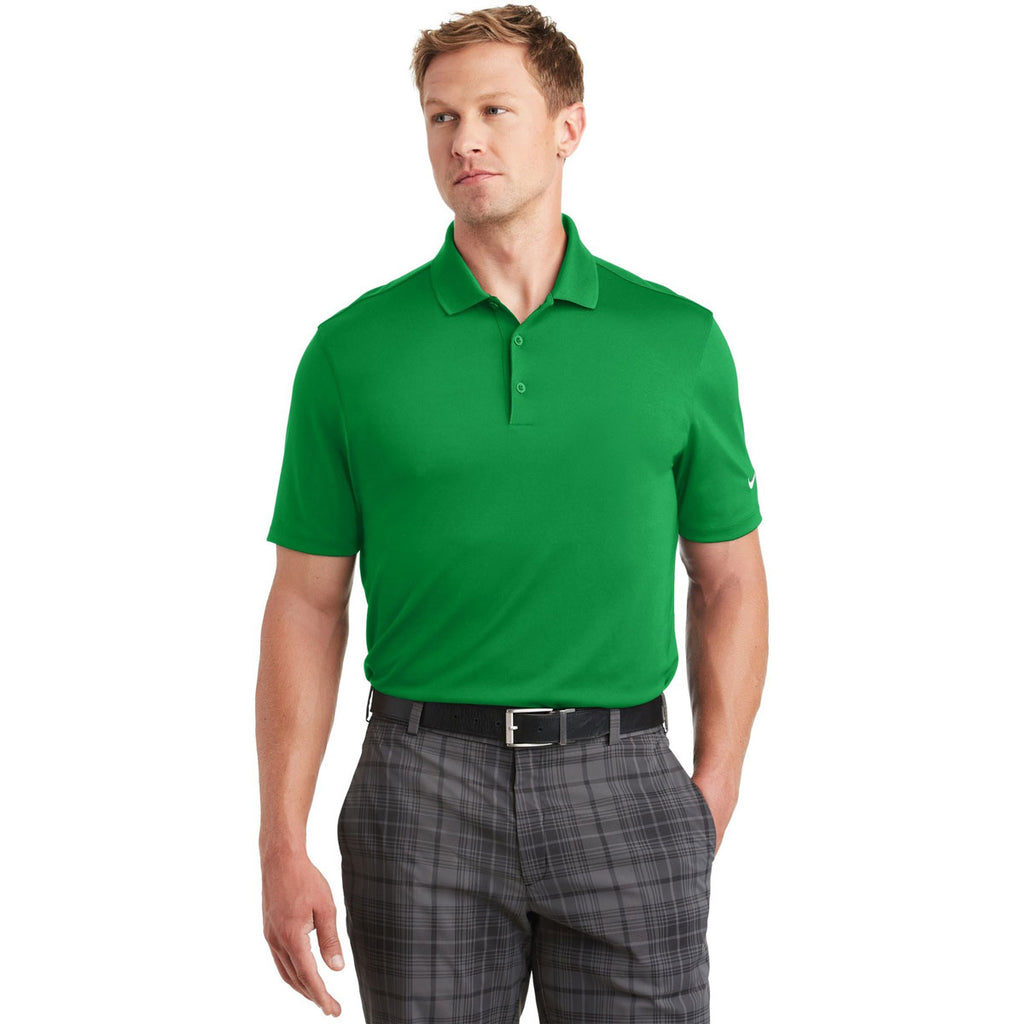 Nike Men's Pine Green Dri-FIT Players Polo with Flat Knit Collar