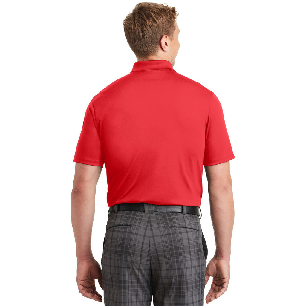 Nike Men's University Red Dri-FIT Players Polo with Flat Knit Collar