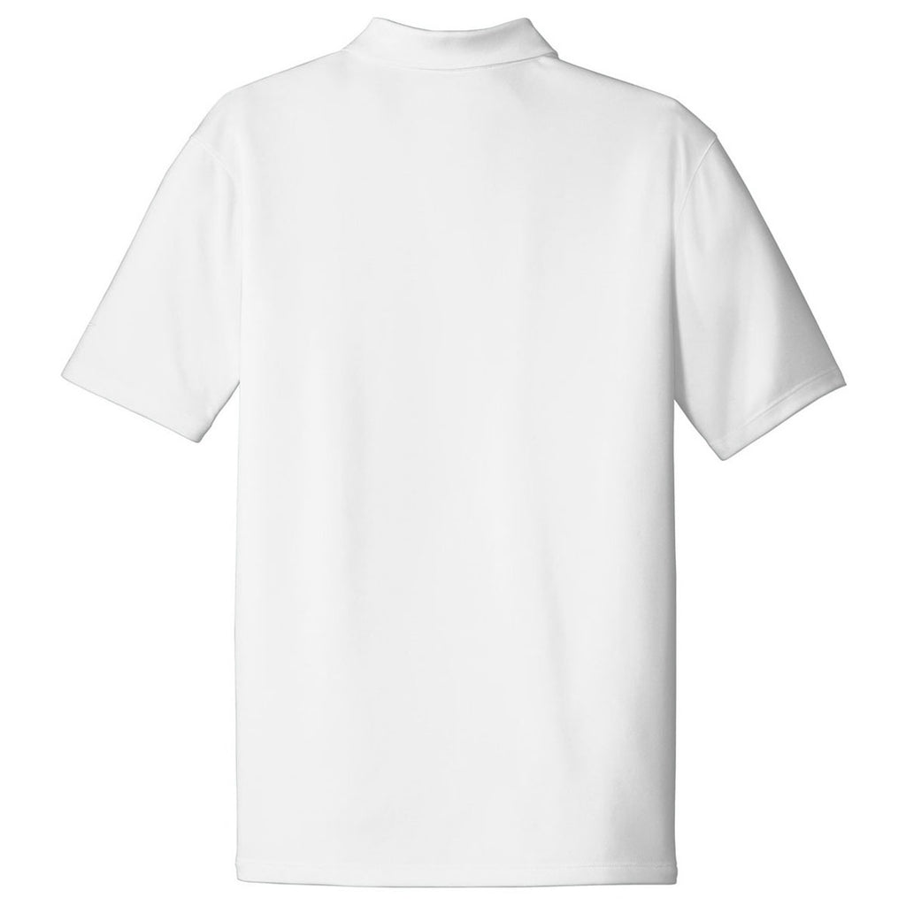 Nike Men's White Dri-FIT Players Polo with Flat Knit Collar