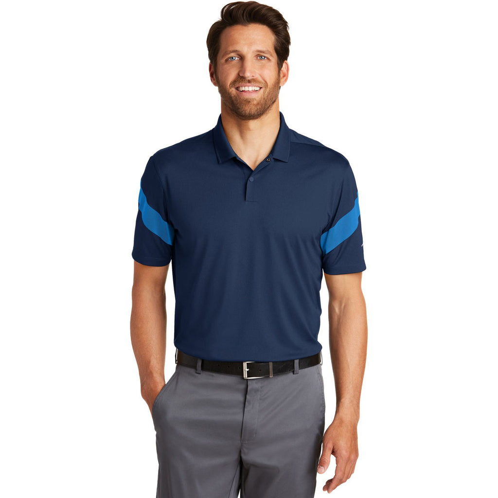 Nike Men's Midnight Navy/Photo Blue Dri-FIT Commander Polo