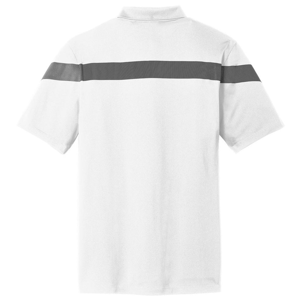 Nike Men's White/Black Dri-FIT Commander Polo