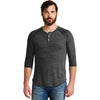 Alternative Men's Eco Black Eco-Jersey 3/4-Sleeve Raglan Henley