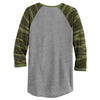 Alternative Men's Eco Grey/Camo Eco-Jersey 3/4-Sleeve Raglan Henley