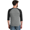 Alternative Men's Eco Grey/Eco Black Eco-Jersey 3/4-Sleeve Raglan Henley