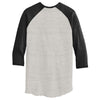 Alternative Men's Eco Oatmeal/Eco Black Eco-Jersey 3/4-Sleeve Raglan Henley