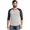 Alternative Men's Eco Oatmeal/Eco Black Eco-Jersey 3/4-Sleeve Raglan Henley