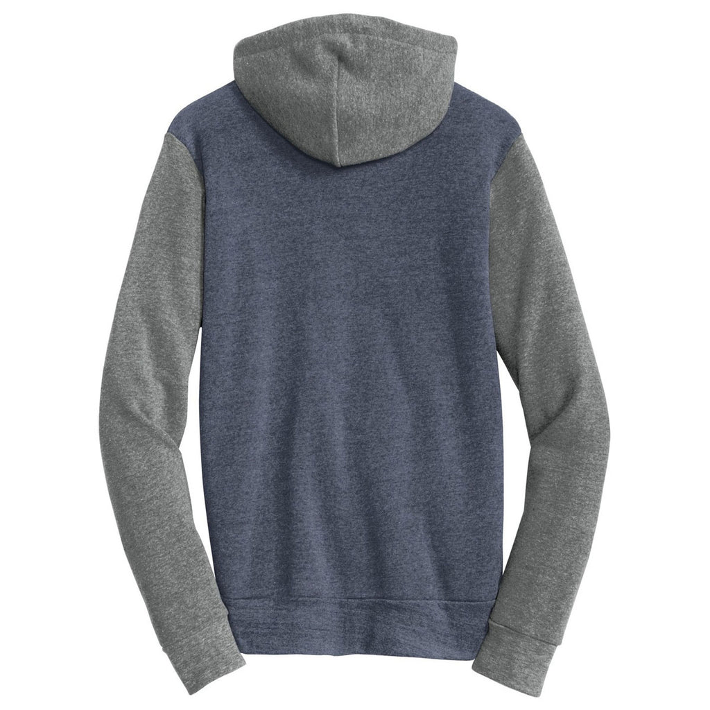 Alternative Men's Eco True Navy/Eco Grey Colorblock Rocky Eco-Fleece Zip Hoodie