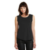 Alternative Women's Black Cap Sleeve Satin Jersey Crew T-Shirt