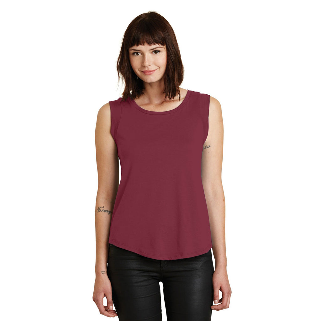 Alternative Women's Redwood Cap Sleeve Satin Jersey Crew T-Shirt