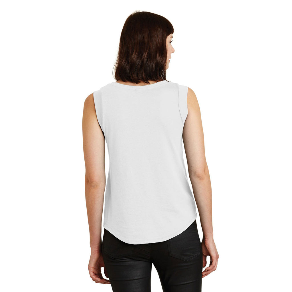 Alternative Women's White Cap Sleeve Satin Jersey Crew T-Shirt