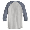 Alternative Men's Silver/Vintage Navy Dugout 3/4-Sleeve Vintage 50/50 Tee