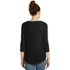 Alternative Women's Black Outfield 3/4-Sleeve Vintage 50/50 Tee
