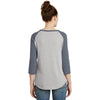 Alternative Women's Silver/Vintage Navy Outfield 3/4-Sleeve Vintage 50/50 Tee