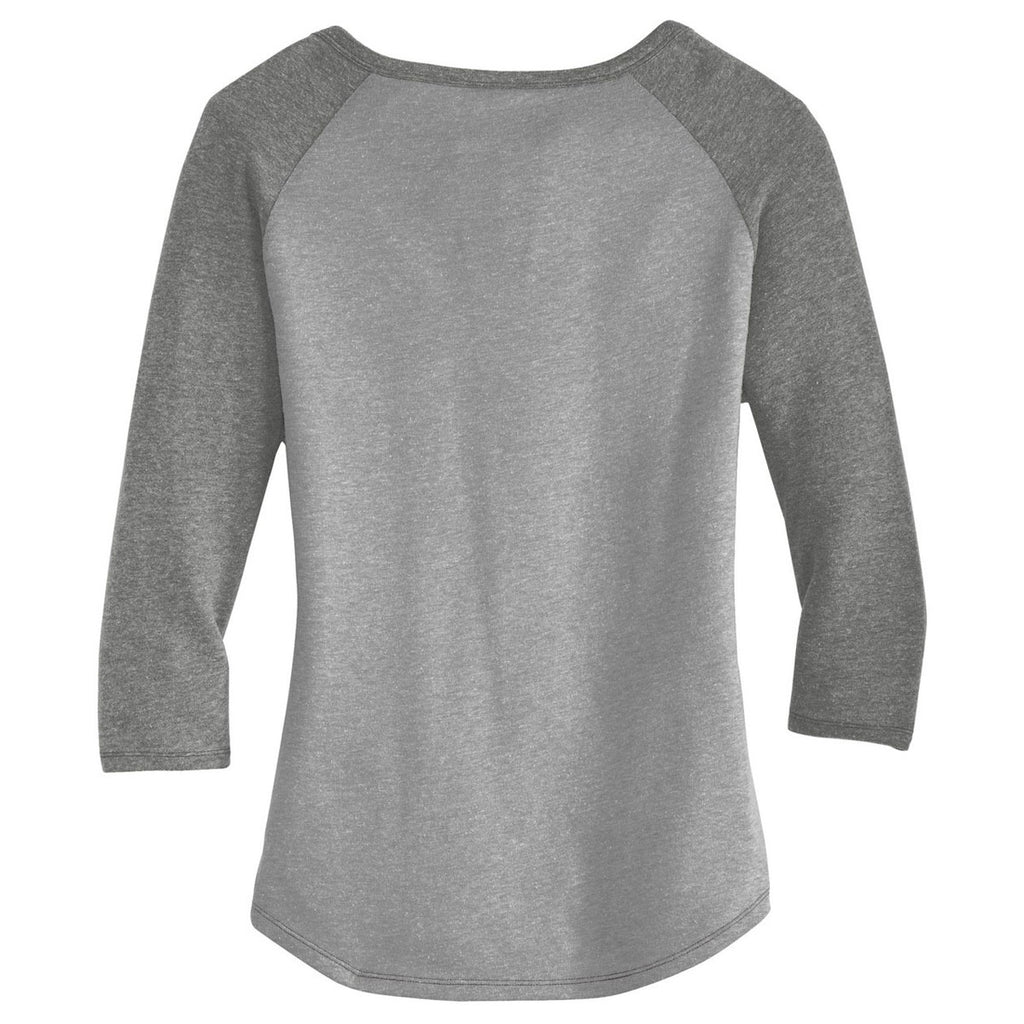 Alternative Women's Smoke/Vintage Coal Outfield 3/4-Sleeve Vintage 50/50 Tee