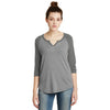 Alternative Women's Smoke/Vintage Coal Outfield 3/4-Sleeve Vintage 50/50 Tee