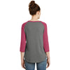 Alternative Women's Vintage Coal/Vintage Pink Outfield 3/4-Sleeve Vintage 50/50 Tee