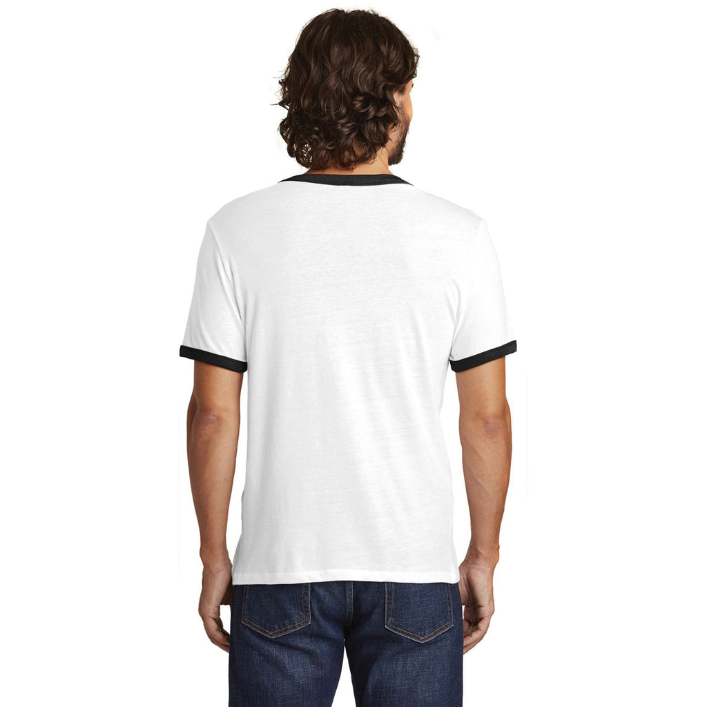 Alternative Men's White/Black The Keeper Vintage 50/50 Ringer Tee