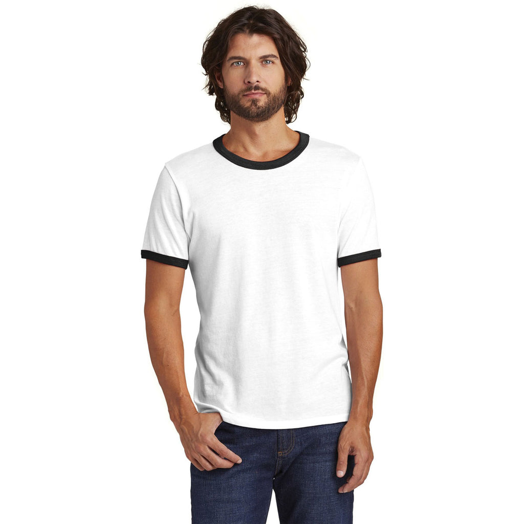 Alternative Men's White/Black The Keeper Vintage 50/50 Ringer Tee