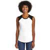 Alternative Women's White/Black Team Player Vintage 50/50 Tee