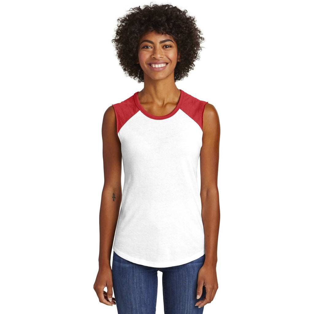 Alternative Women's White/Red Team Player Vintage 50/50 Tee