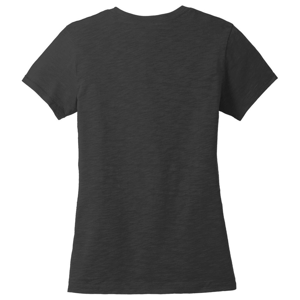 Alternative Women's Washed Black Weathered Slub So-Low V-Neck Tee