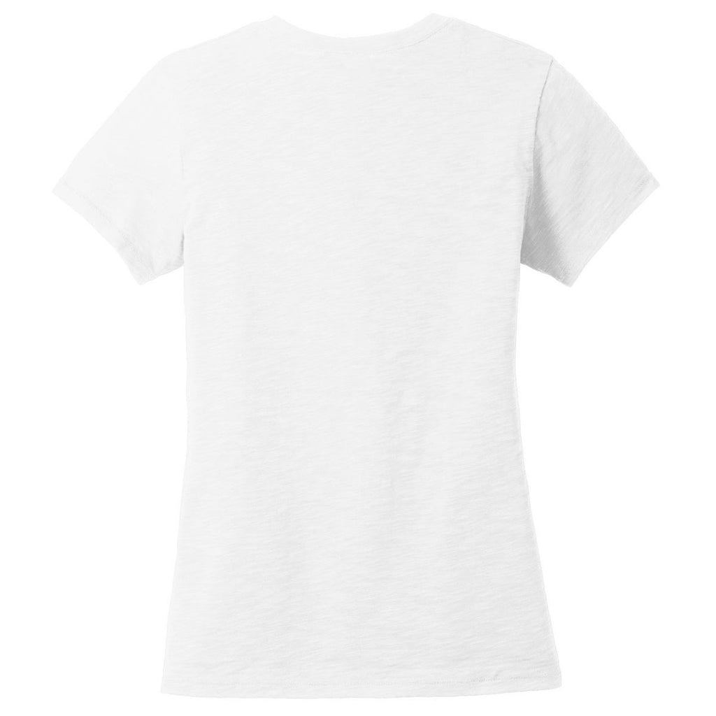 Alternative Women's White Weathered Slub So-Low V-Neck Tee