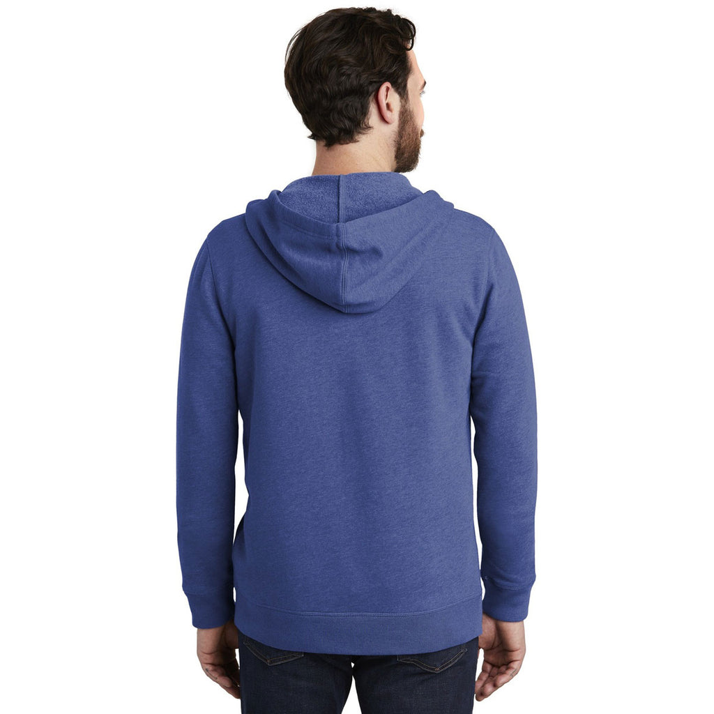 Alternative Men's Heather Rich Royal Indy Blended Fleece Zip Hoodie