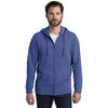 Alternative Men's Heather Rich Royal Indy Blended Fleece Zip Hoodie