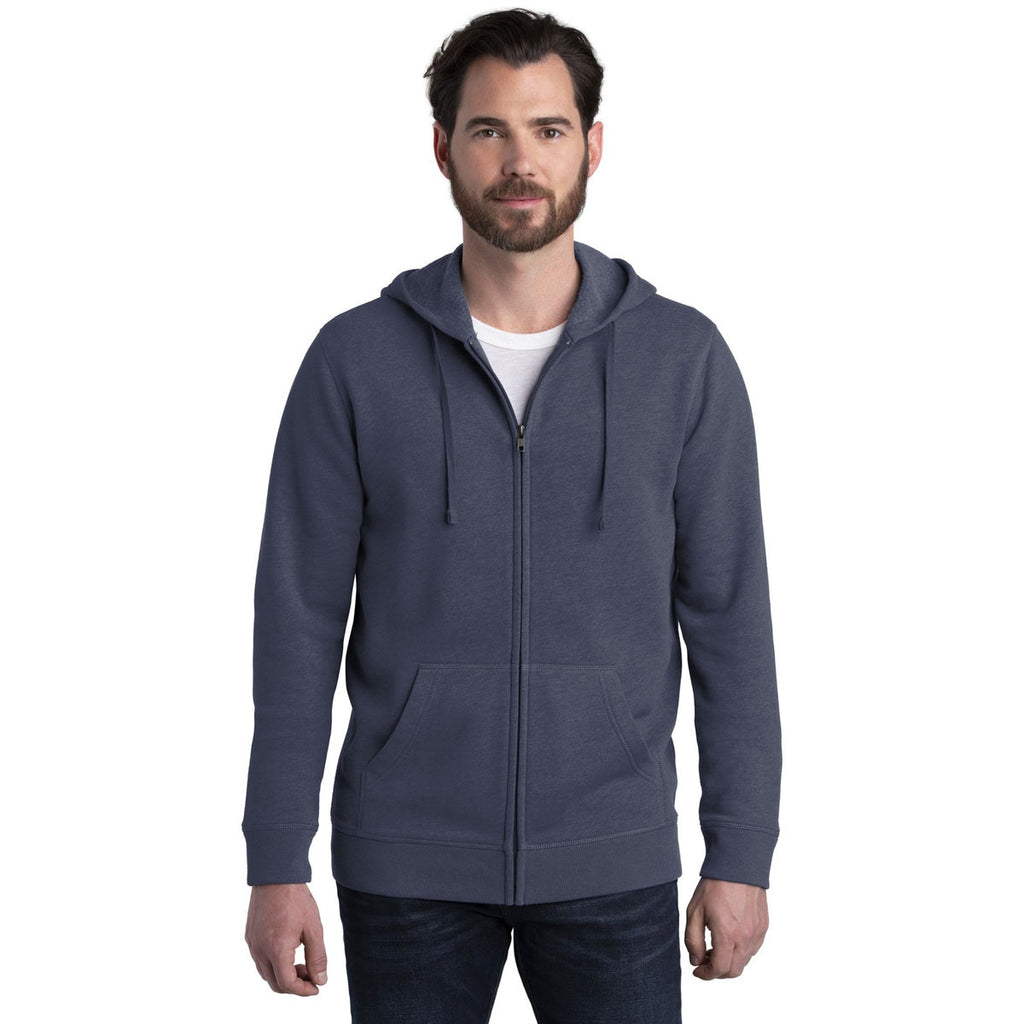 Alternative Men's Heather Twilight Indy Blended Fleece Zip Hoodie