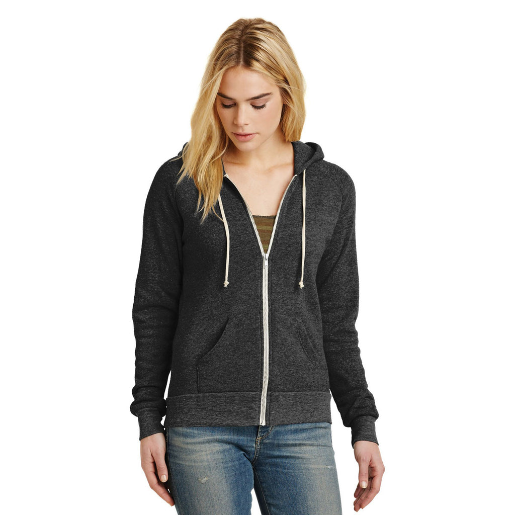 Alternative Women's Eco Black Adrian Eco-Fleece Zip Hoodie