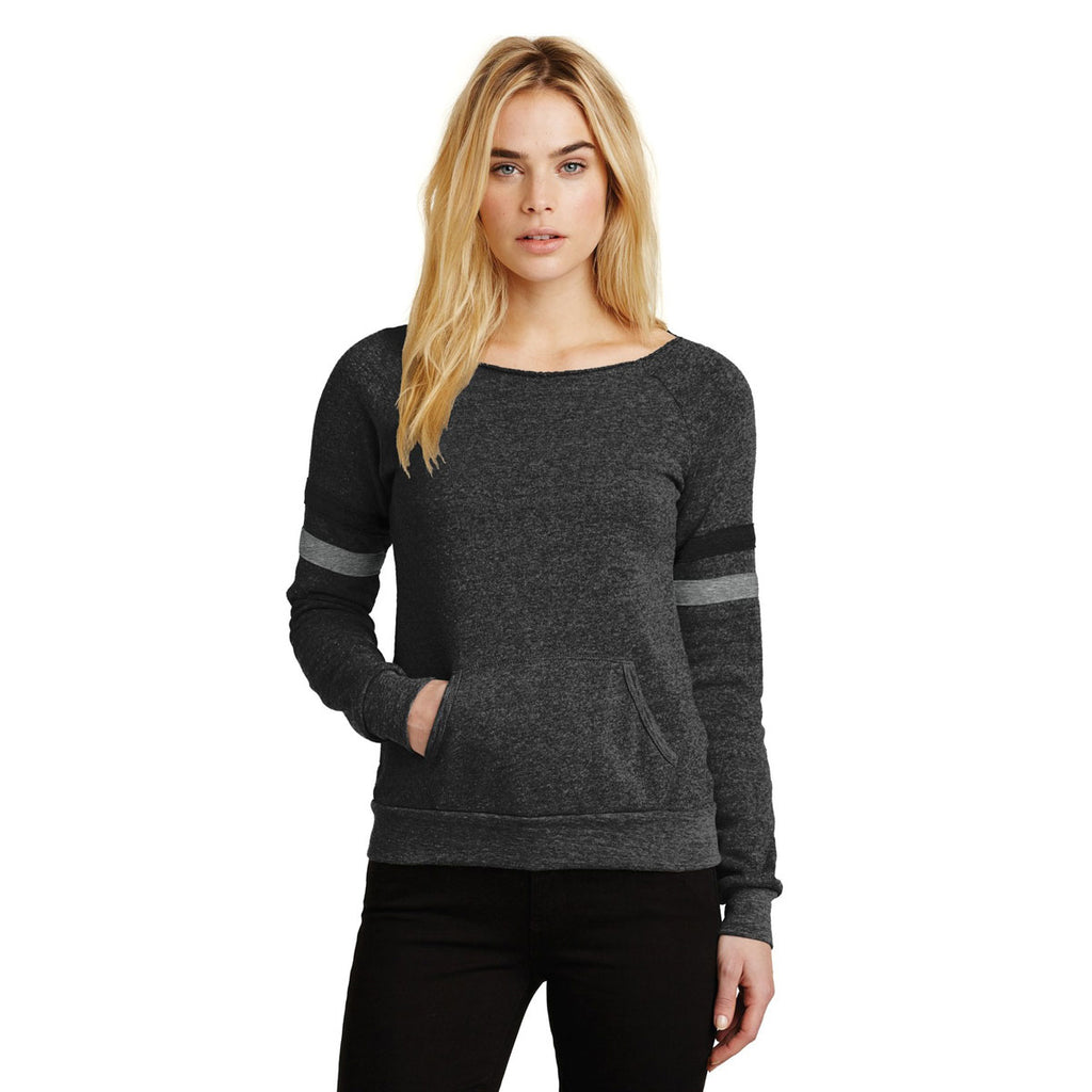Alternative Women's Eco Black/Eco True Black/Eco Grey Maniac Sport Eco-Fleece Sweatshirt