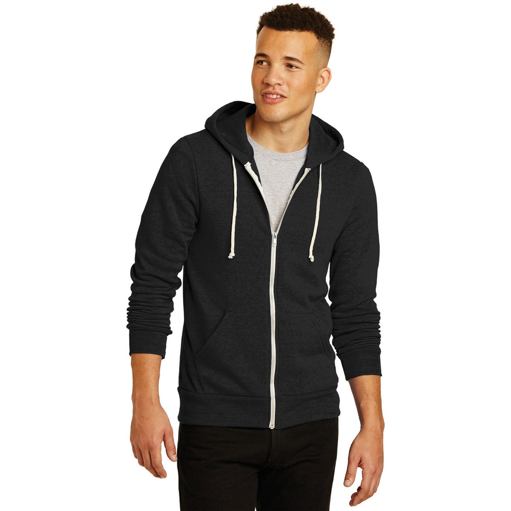 Alternative Men's Eco True Black Rocky Eco-Fleece Zip Hoodie