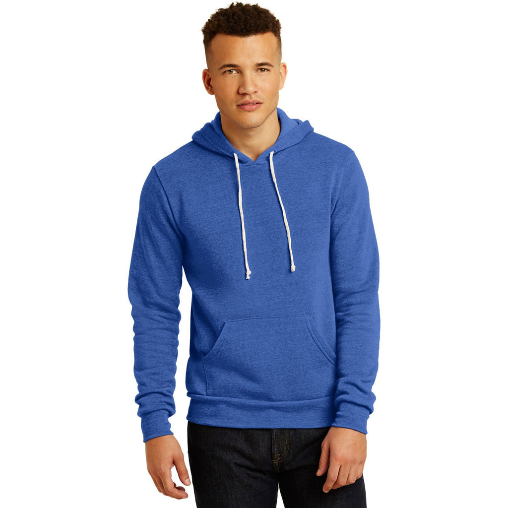 Alternative Men's Eco True Pacific Blue Challenger Eco-Fleece Pullover Hoodie