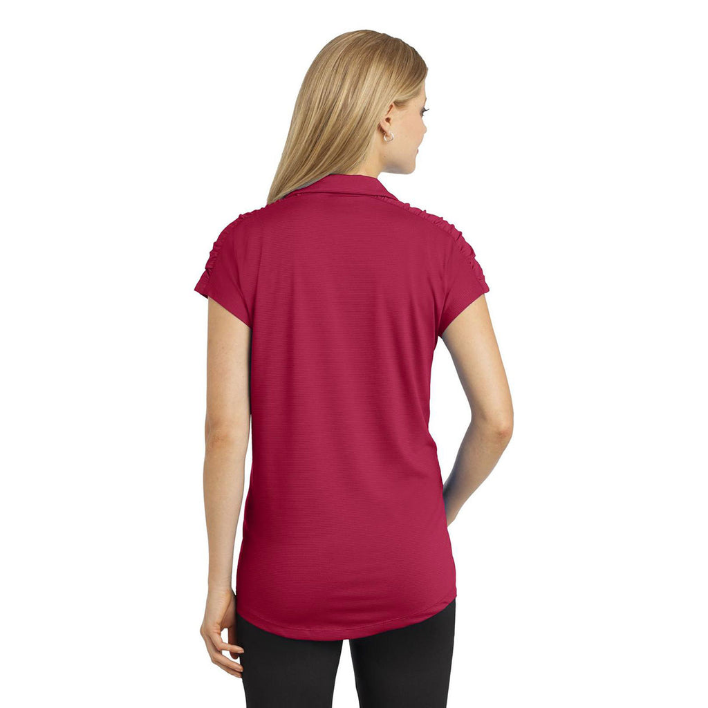 OGIO Women's Blush Red Linear Polo