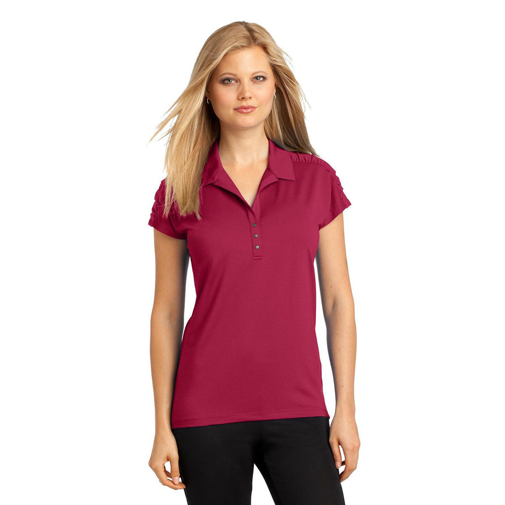 OGIO Women's Blush Red Linear Polo