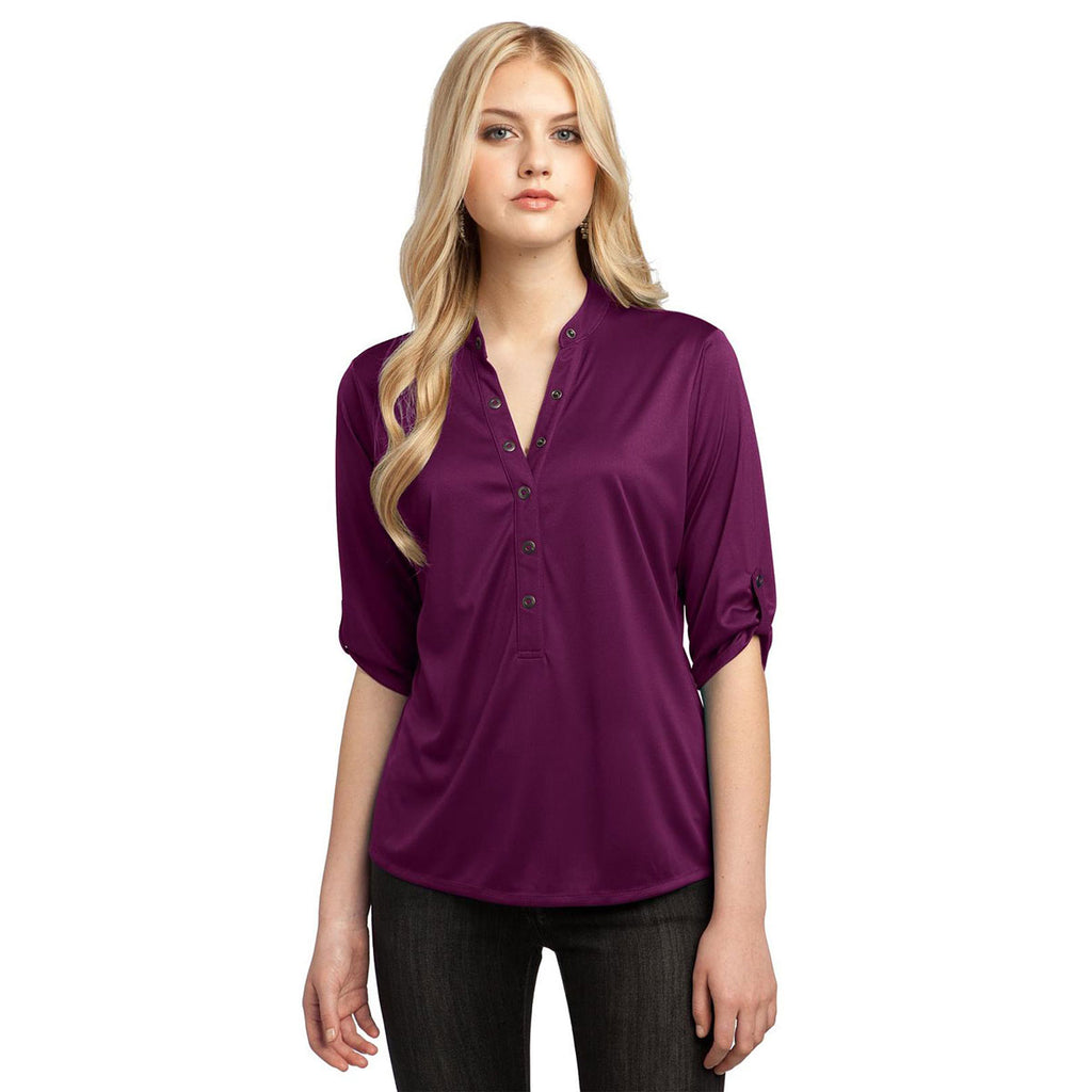 OGIO Women's Purple Luxe Crush Henley