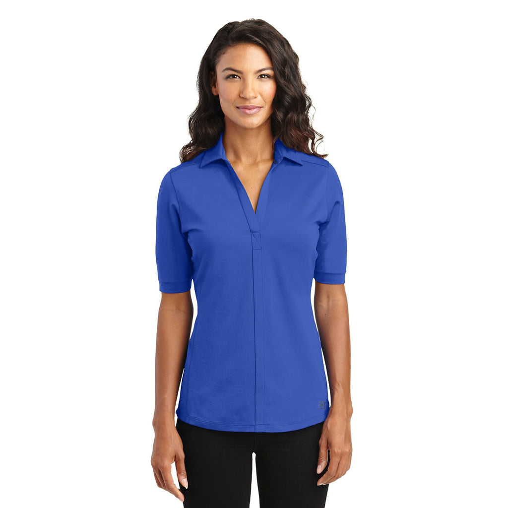 OGIO Women's Enzyme Blue Metro Polo