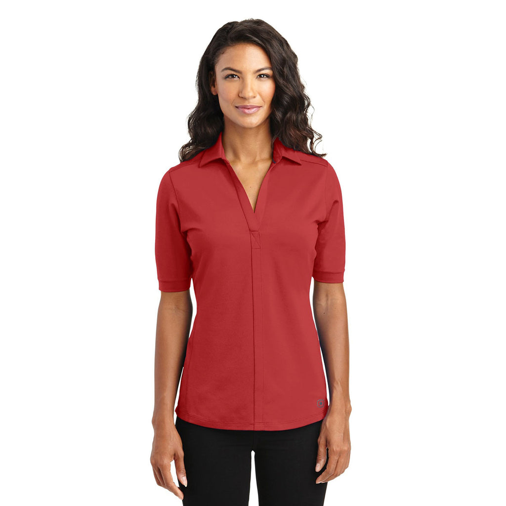 OGIO Women's Ripped Red Metro Polo